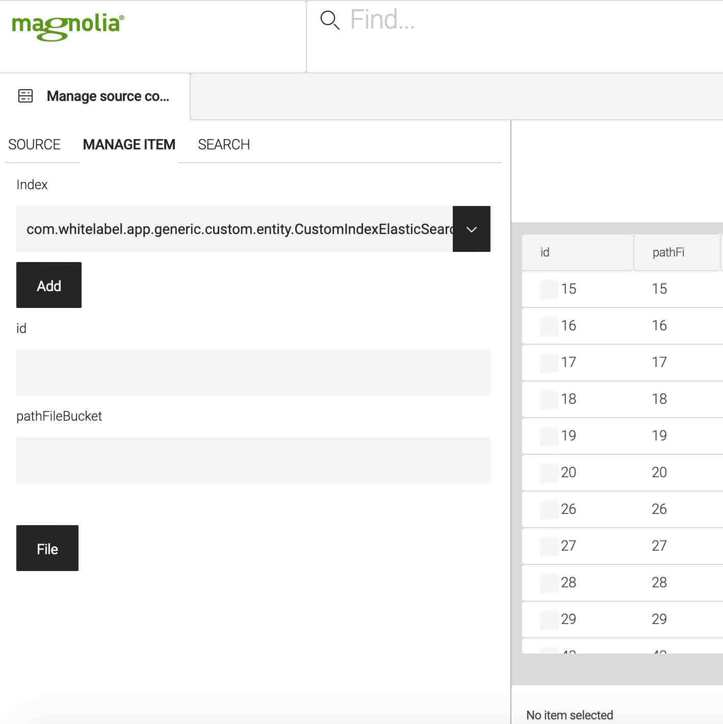 Magnolia CMS: content App Vaadin input upload